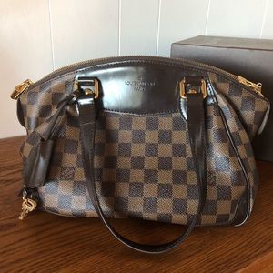 Verona Pm Damier Ebene Canvas Shoulder Bag